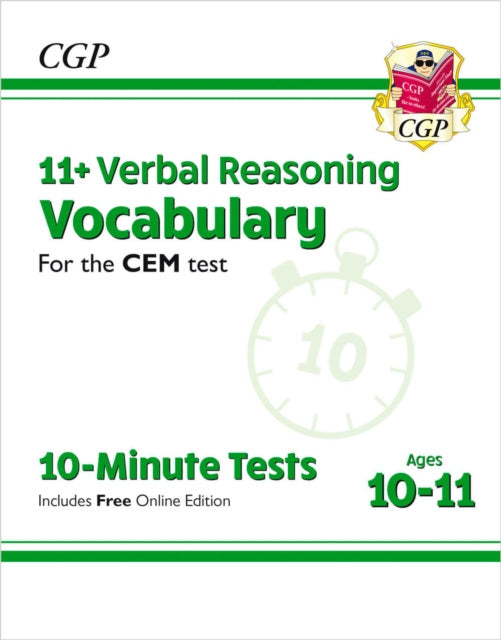 11+ CEM 10-Minute Tests: Verbal Reasoning Vocabulary - Ages 10-11 (with Online Edition) Hot on Sale